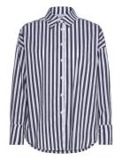 Cc Heart Harper Stripe Over Shirt Tops Shirts Long-sleeved Navy Coster...