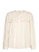 Dooblell Shirt Ls Tops Blouses Long-sleeved Cream Lollys Laundry