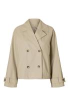 Slfcilo Short Trenchcoat Noos Trench Coat Kåpe Cream Selected Femme