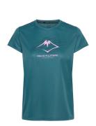 Fujitrail Logo Ss Top Sport T-shirts & Tops Short-sleeved Blue Asics