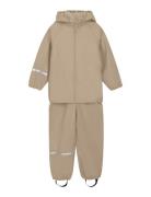 Basic Rainwear Set -Recycle Pu Outerwear Rainwear Rainwear Sets Beige ...