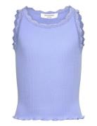 Rkbalta Sl Short Lace Top Tops T-shirts Sleeveless Blue Rosemunde Kids