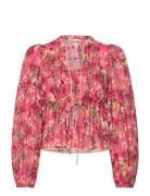 Cotton Party Blouse Tops Blouses Long-sleeved Pink By Ti Mo